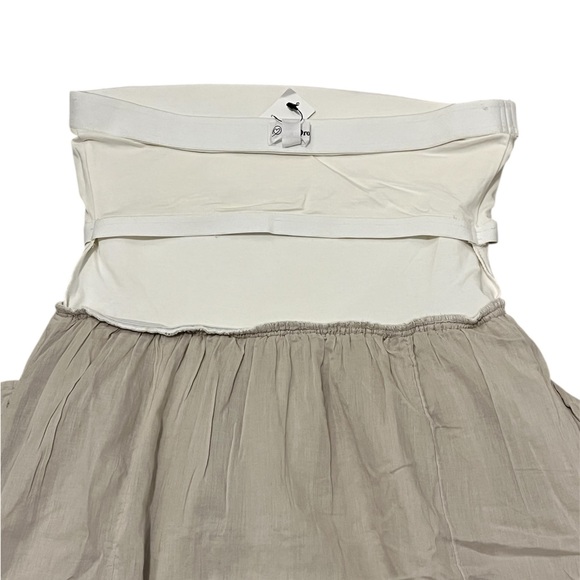 The Drop Women's Cream khaki Hellen Strapless Mixed Media Maxi Dress Medium - Picture 10 of 14